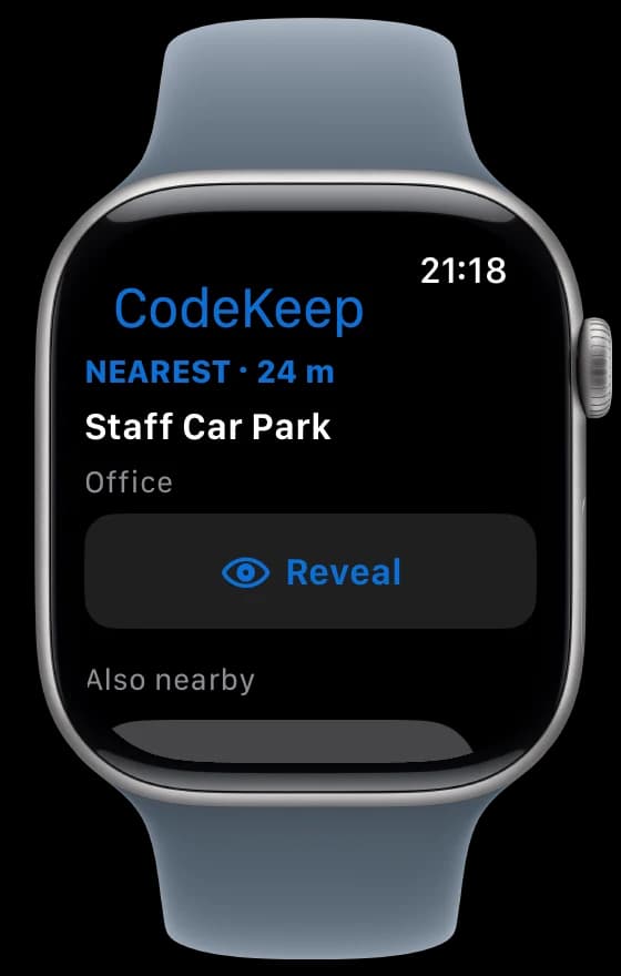 The nearest code on Apple Watch